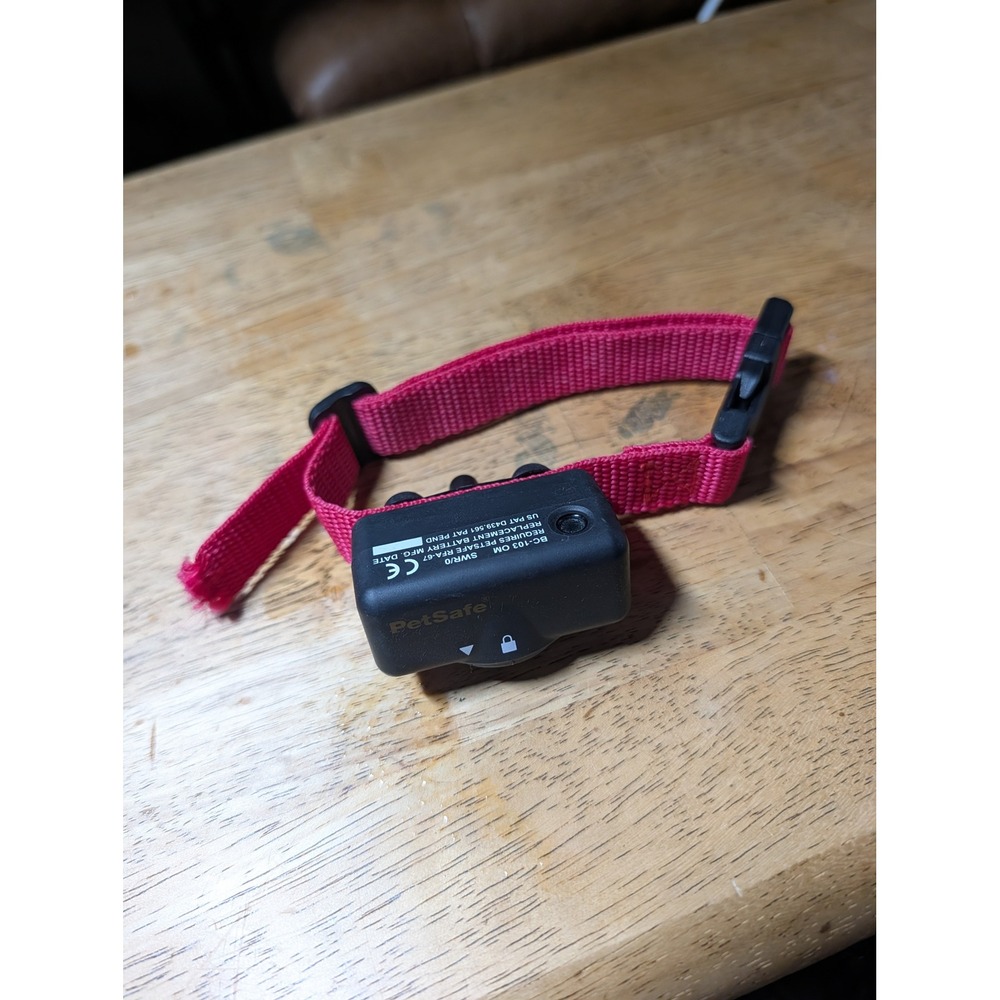 PetSafe BC-103 OM Bark Control Collar Pink Nylon Strap Adjustable small dead bat